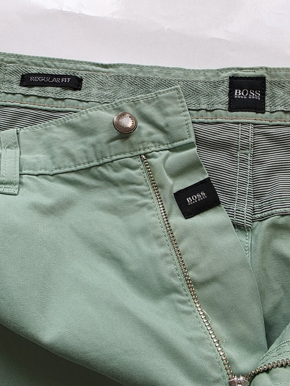 BOSS Men's Chinos in Mint Green